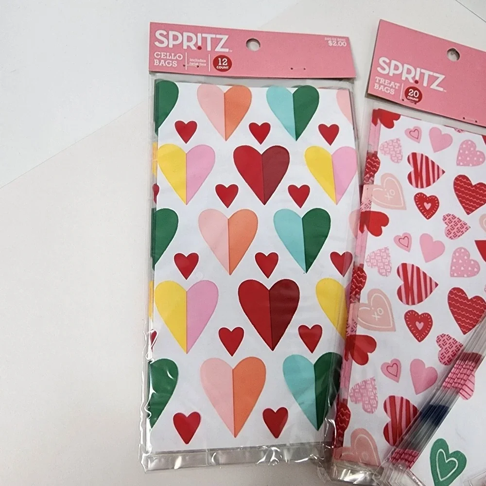 Valentine's Day Treat Bags Celo Target Spritz Kids NEW 4 Sets 72 ct total